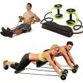 Revoflex Xtreme Abdominal Trainer Home Gym Machine Ab Wheel Roller Sport Bodybuilding Revoflex Xtreme Dobule Wheels AB Roller Pull Rope Abdominal Trainer Gym Equipment Abs Trainer. 