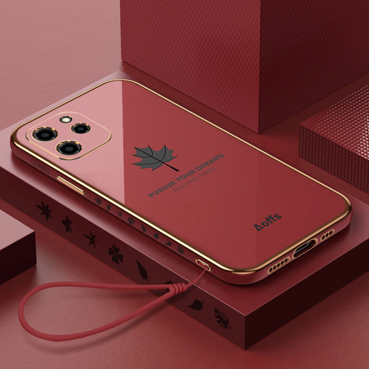 COROGI%20for%20Huawei%20Nova%20Y61%20Back%20Cover%20with%20Wrist%20Strap%20Luxury%206D%20Plating%20Maple%20Leaf%20Cases%20Full%20Camera%20Protection%20Slim%20Soft%20Silicone%20Bumper%20Mobile%20Phone%20Case%20-%20Image%209