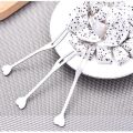 【WEJA】Mini Stainless Steel Fork Dessert Cake Fruit Salad Cutlery Flatware Love Heart Handle. 