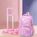 Children School Backpack with Wheels Rolling School Bag For Boy Girls wheeled backpack Trolley Bag Students Backpack. 