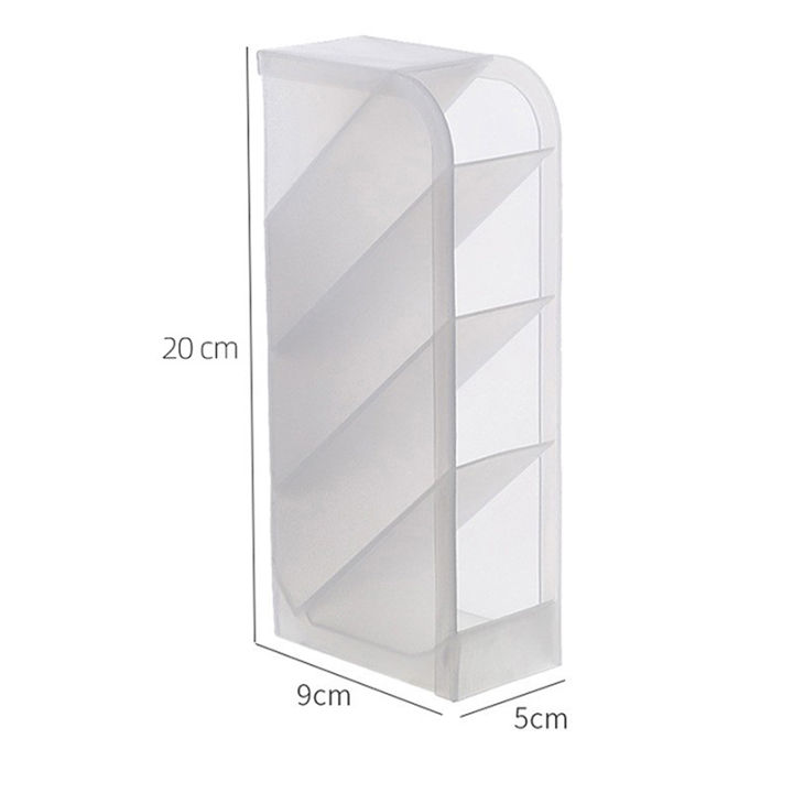 Desktop Transparent Frosted Pen Holder Inclined Makeup Brush Lipstick