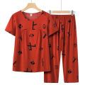 Old Mother's Summer Clothes Old Lady's Summer Women's Clothing 50 Year-Old Mom Wear Western Style plus Size 200 Jin Suit. 
