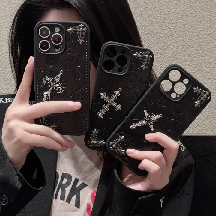 Luxurious%20Three-dimensional%20Cross%20Kroxin%20PU%20Leather%20Printed%20Grand%20Phone%20Case%20for%20iPhone%2016%2015%2014%20Plus%2013Pro%20Max%20Protective%20Cover%20-%20Image%203