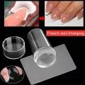 in 1 Nail Art Stamper Set, 1 Pcs Nail Art Stamper with 1 Pcs Silicone Heads and 1 Scraper Manicure Nail Art Tool with Scraper for DIY Nail Decor. 