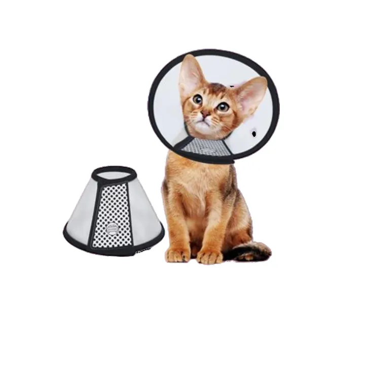 Elizabethan collar E-Collar M for Dogs and Cats (Size chart have displayed)