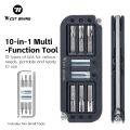 WEST BIKING Bicycle 10-In-1 Tool Kits CRV Steel Portable Magnetic Wrench Allen Keys Set MTB Road Bike Maintenance Multitools. 