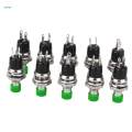8x10 x Mini Momentary Push Button Switch for Model Railway Hobby Green. 