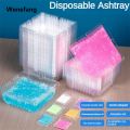 Wenefang 10pcs Disposable Ashtray Prevent Ash Remove Odor Water Soluble 2025 Film Smoke Sand Ointment An Vehicle Mounted Office Household. 
