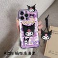 Kuromi Case OPPO CPH2145 CPH2159 CPH2161 CPH2179 CPH2185 CPH2195 CPH2197 CPH2201 CPH2203 Phone Case Fashion Cartoon Cute Kuromi with Lanyard Stand Holder Soft Silicone Rubber Shock-proof Back Cover. 