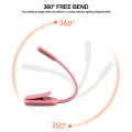 USB Mini LED Book Night 3 Light Color Adjustable Brightness Clip-On Study Reading Lamp Rechargeable for Travel Bedroom Reading. 
