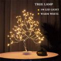 LED Night Light Mini Christmas Tree Copper Wire Garland Lamp For Kids Home Bedroom Decoration Decor Fairy Light Holiday lighting. 