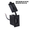 Square Shape Mini Single USB 12V/24V Car Charger Socket 5V 2.4A Power Adapter Waterproof for Motorcycle Boat Auto Accessories. 