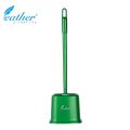 PLASTIC TOILET BRUSH WITH HOLDER - FEATHER BRAND. 