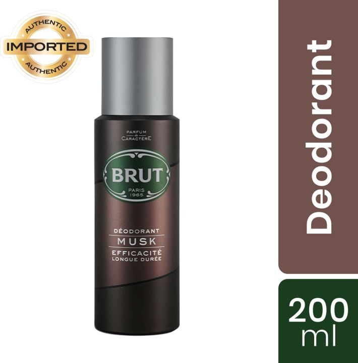 Brut Deodorant Spray For Men, Musk, Long Lasting Deo - 200ml UK 🇬🇧
