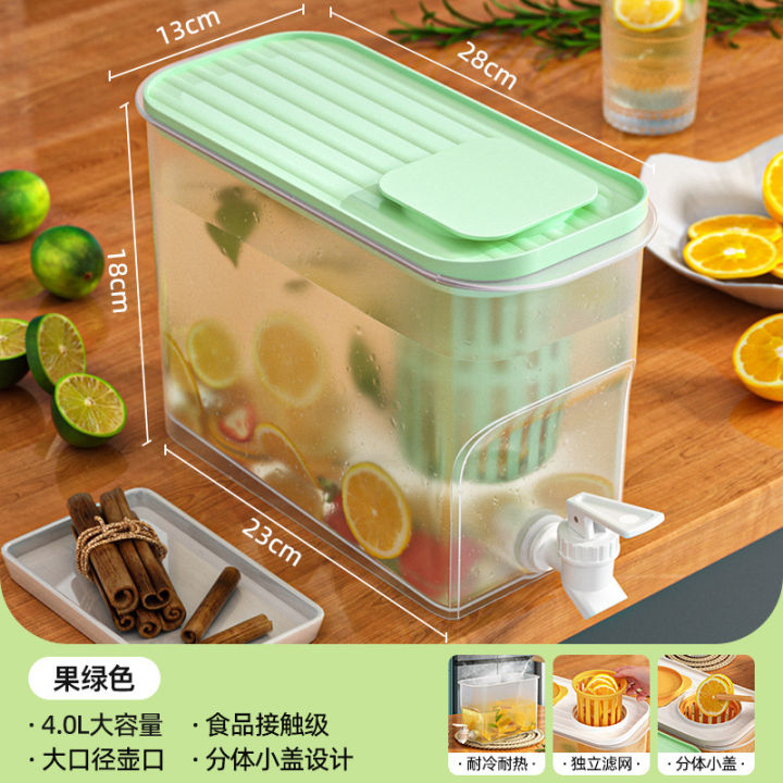 Refrigerator Cold Water Jug with Spout Beverage Container Cold Storage ...