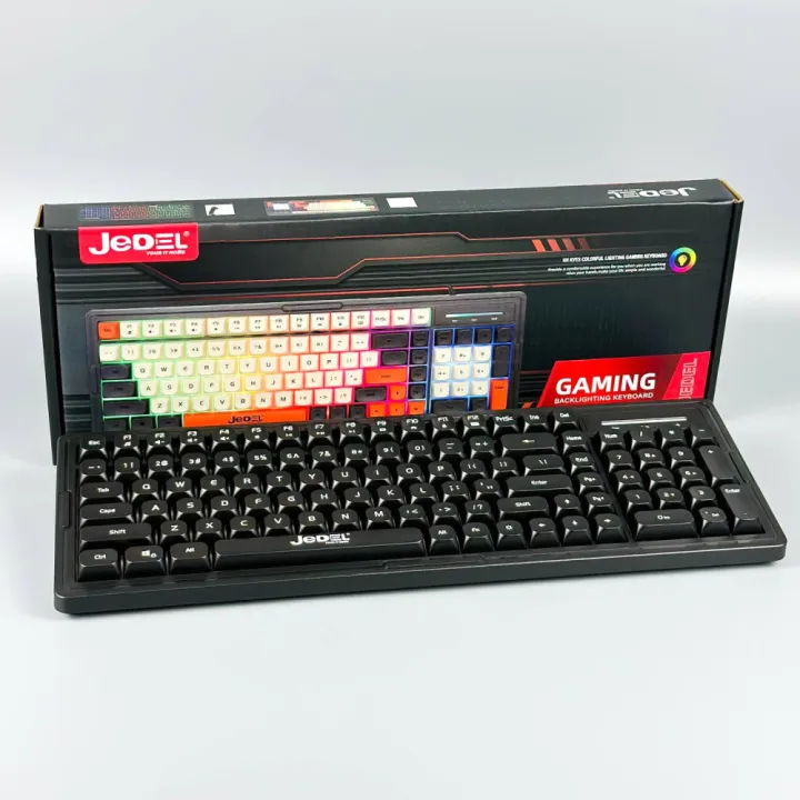 JEDEL K32 Wired Gaming Keyboard – RGB Backlit – 101 Keys – Membrane ...