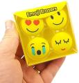 Cute Smiley Emoji Design Non-Toxic Rubber Pencil Erasers for Kids, Birthday Party & Return Gift, (Set of 4, Multi Style). 