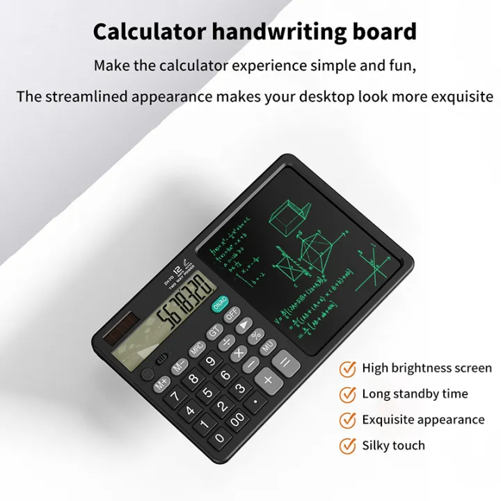 Scientific%20Calculator%20With%20Writing%20Drawing%20Tablet%20Portable%2012Digit%20LCD%20Large%20Display%20Calculator%20For%20Math%20Study%20Office%20Draft%20Memo%20Queena%20-%20Image%202