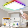 Dimmable Led Ceiling Lamps with RGB Backlight Remote Control Ceiling Light 110-265V Smart Light Fixture for Living Room ​Bedroom. 