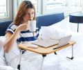 Table Smart Multipurpose Foldable Laptop Table with Cup Holder, Study Table, Bed Table, Breakfast Table, Foldable and Portable/Ergonomic & Rounded Edges/Non-Slip Legs. 