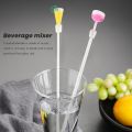 10Pcs Cocktail Stirrer Drink Mixing Stick Set Acrylic Cocktail Mixer Blender Bar Supplies Swizzle Stirrer. 