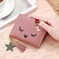 Small Tassel Wallet For Ladies Cute Zipper Pouch For Women Mini Zipper Leather Coin Purse Ladies Short Tassel Wallet Cute Coin Purse Women Wallet. 