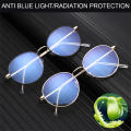 UV400 Anti-blue Light Glasses Trendy Metal Frame Reading Metal Frame Reading Eyeglasses Classic Ultralight UV400 Shades Eyewear for Office Computer Fashion Protect eyes. 