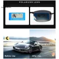 LouisWill Men Sunglasses Polarized Sunglasses UV400 Sunglasses Day Night Dual Use Safety Driving Night Vision Eyewear AL-MG Frame Sun Glasses with Free bag for Drivers. 
