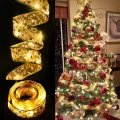 Auoyo 1/4/10M Ribbon Fairy Light Christmas Decoration Light Christmas T r e e Ornaments String Lights LED Ribbon Lights Christmas T r e e String Lights for Party Decoration Indoor Outdoor Hanging Items. 