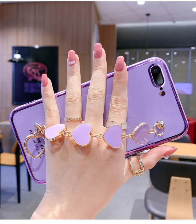 For%20iPhone%208%20Plus%20/%20iPhone%207%20Plus%20Back%20Cover%20+%20Love%20Heart%20Wristband%20Luxury%20Glossy%20Shiny%20Plating%20Bumper%20Ladies%20Case%20Soft%20Silicone%20Protective%20Phone%20Cases%20-%20Image%206