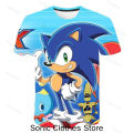 Sonic tshirt kids 3-14 years baby clothes Girls cosplay costume women men fairstars T-shirts tees 3D boys basketball jersey. 