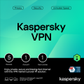 (E- License) Kaspersky VPN Secure Connection 5 Device 1 Account 1 Year Subscription. 