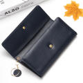 Pu Leather Wallet High-End Zipper Women Purse Long Tri-Fold Card Holder for Outdoor Sports Travel Casual Female. 