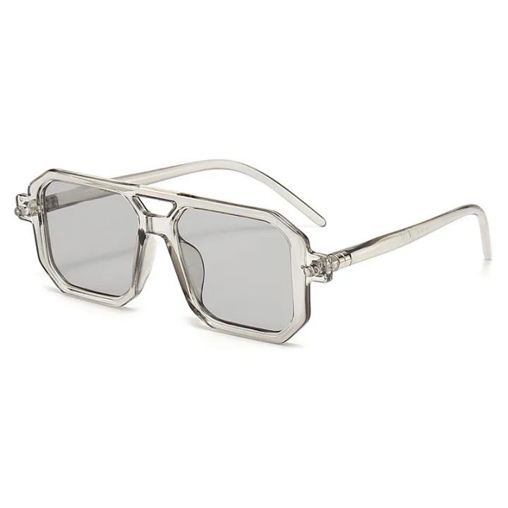 【Hot demand】Retro Double Bridge Women's Sunglasses Fashion Leopard Sun Glasses Trendy Street Wear Shades Men's Shades UV400 Eyewear