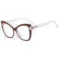 Fashion Transparent Anti-Blue Ray Glasses Wholesale 2024 New Europe and America Cross Border Spring Leg Plain Glasses with Myopia Frame. 