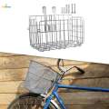 Folding Bike Front Basket Bike Wire Basket with Handles, Easy Installation on Front Handlebar for Bike Accessories Frame Basket Bag Cargo Rack. 