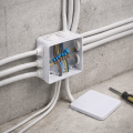 Durable Waterproof IP65 Junction Box ABS DIY Power Case White Wire Shell for Indoor Outdoor Cable Connections. 