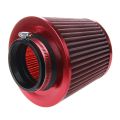 Universal Car Air Filter Vehicle Induction Kit High Power Mesh Cone Red Finish. 