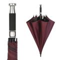 Large Sized Male Umbrella High End Golf Straight Pole Rain Umbrella Double Layer Advertising Wind Resistant Long Handle Umbrella. 
