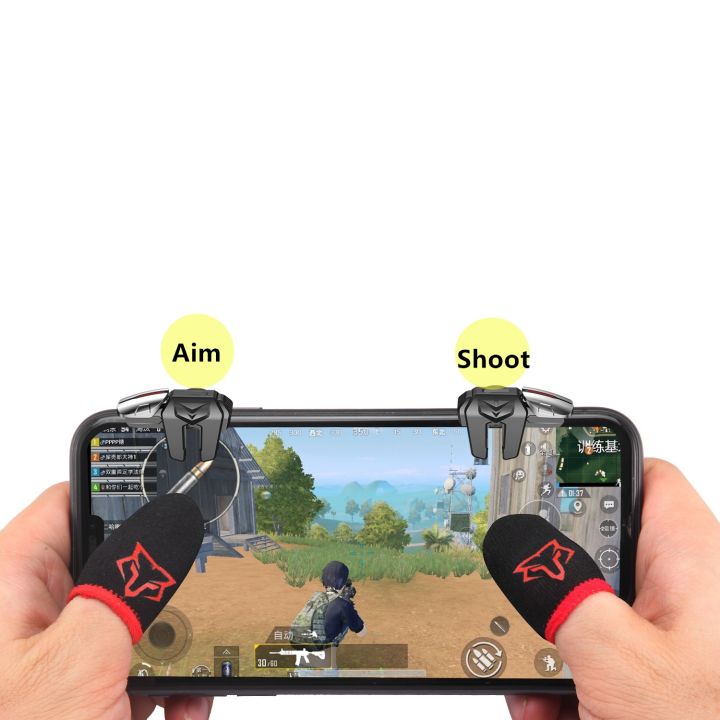Brand%20New%20Sarafox%20F6%206%20Finger%20Mobile%20Game%20Trigger%20Controller%20Alloy%20Gamepad%20Joystick%20Aim%20L1%20R1%20Key%20Button%20for%20IPhone%20-%20Image%203