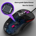 USB Wired Gaming Mouse RGB Backlit with 6 Buttons 7200DPI Honeycomb Mouse for Laptop Computer. 