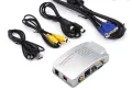 VGA to AV / S-Video / RCA Composite Video Converter - Silver. 