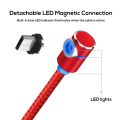 TOPK AM30 Magnetic Charging Cable ,90 Degree LED Cable for Micro USB W3001 W1209 Cooling Fan 12V. 