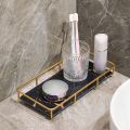 Countertop Tray Iron Glass Counter Organizer Modern Delicate Texture for Kitchen. 