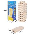 Wiss Toy Wooden Blocks JENGA Blockbuster Stacking Board Game Jenga High Quality 54 Pcs Wooden Block Jenga Stacking Games Building Blocks. 