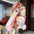 Cute Kawaii 3D Unicorn Keychains Softglue Pegasus Pendant Key Rings for Kids Toys Doll Women Men Bag Key Chain Gifts for Girl. 