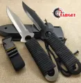 Tactical Fixed Blade 7CR14Mov Blade Steel Handle Outdoor Camping Survival Hunting Utility Knife Military Pocket Tool+ ABS Sheath. 