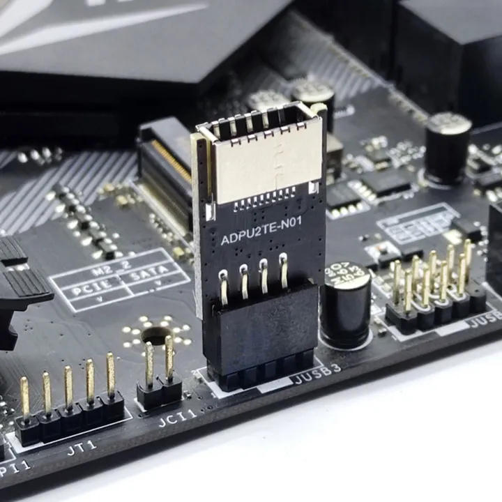 2X%20Motherboard%20USB2.0%209Pin%20to%20TYPE-C%20A-KEY%20Front%20Connector%20Converter%20USB3.2%20TYPE-E%20Interface%20Header%20Extender%20Card%20-%20Image%203