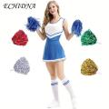 Durable Pe Material Pom Poms Colorful Metallic Cheerleading Pom Poms for Women Girls Spirited Sports Dance Props Metallic Foil Cheerleading Pom Poms. 