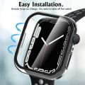 45mm Glass + Cover For Apple Watch case 7/8 iWatch bumper Tempered Glass Screen Protector for apple watch. 